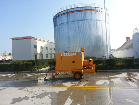 防爆型柴油機抽水泵車(chē)在慶陽(yáng)石化