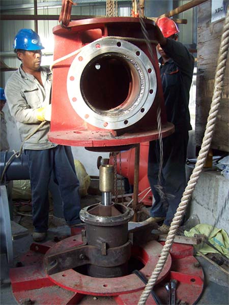 立式柴油機長(cháng)軸泵在安裝調試
