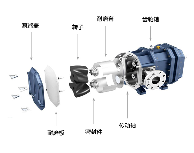 排水搶險車(chē)轉子泵解析圖
