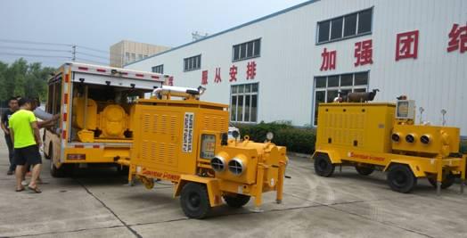 三業(yè)科技自行走移動(dòng)泵車(chē)完成調試